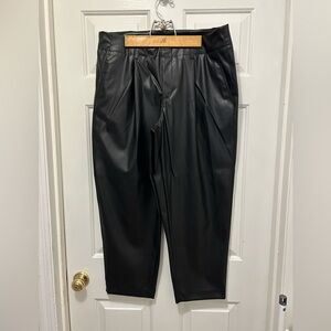 Women’s faux leather trousers